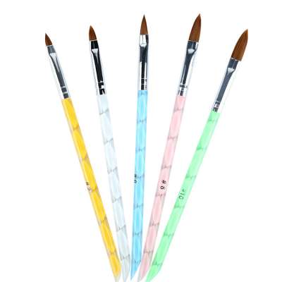 Wholesale 5pcs/lot nail art tools painting drawing pen kits gel polish brush set acrylic nail brush for nail salon